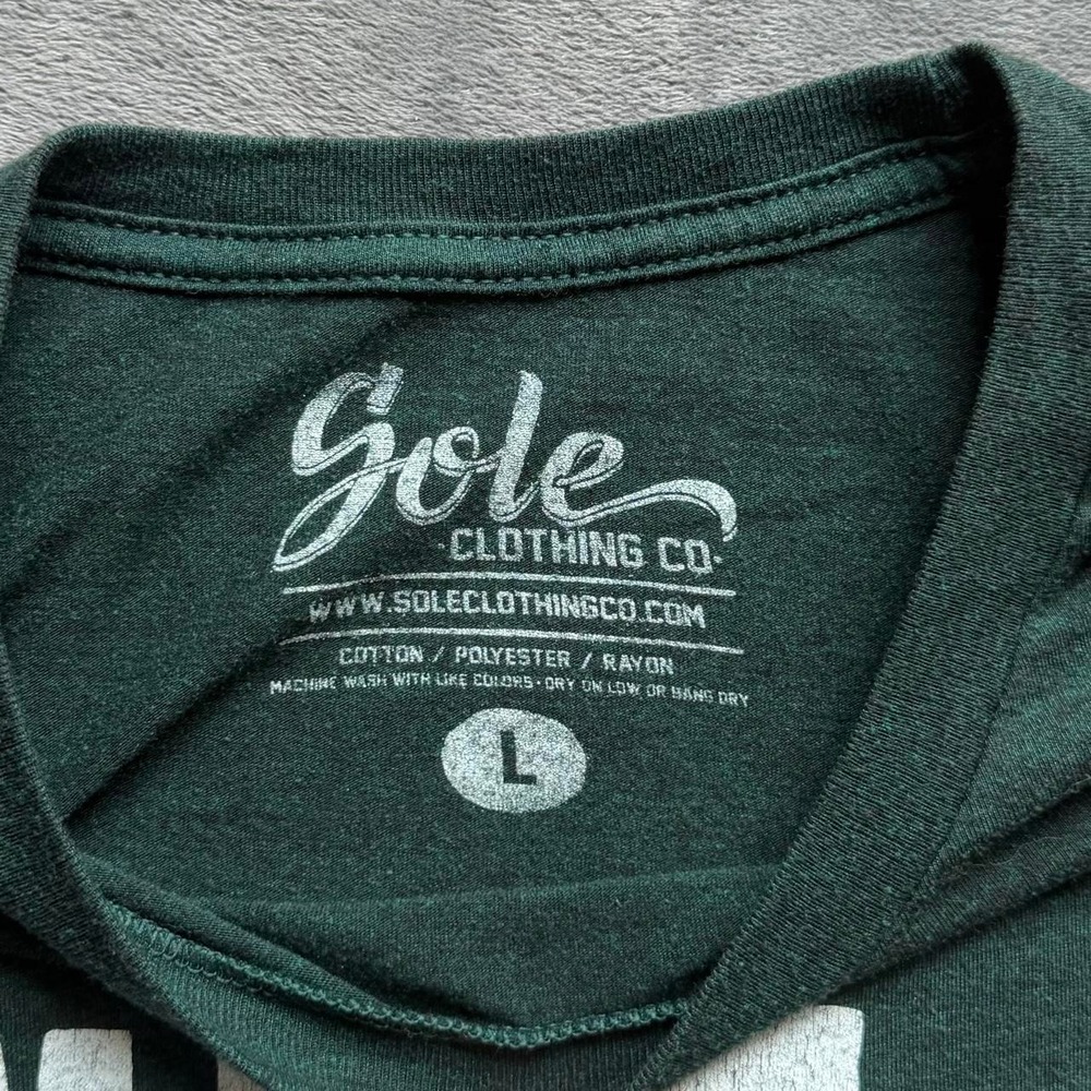 Sole Clothing Co. T-Shirt Mens L Green Just A Runner From Ohio Graphic Tee Crew - Picture 2 of 6